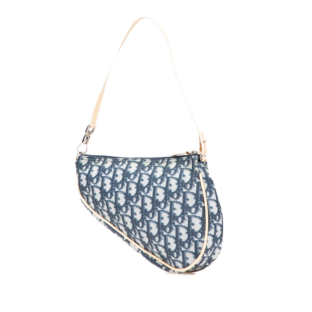 Dior Mini Diorissimo Canvas Saddle Pochette - 2