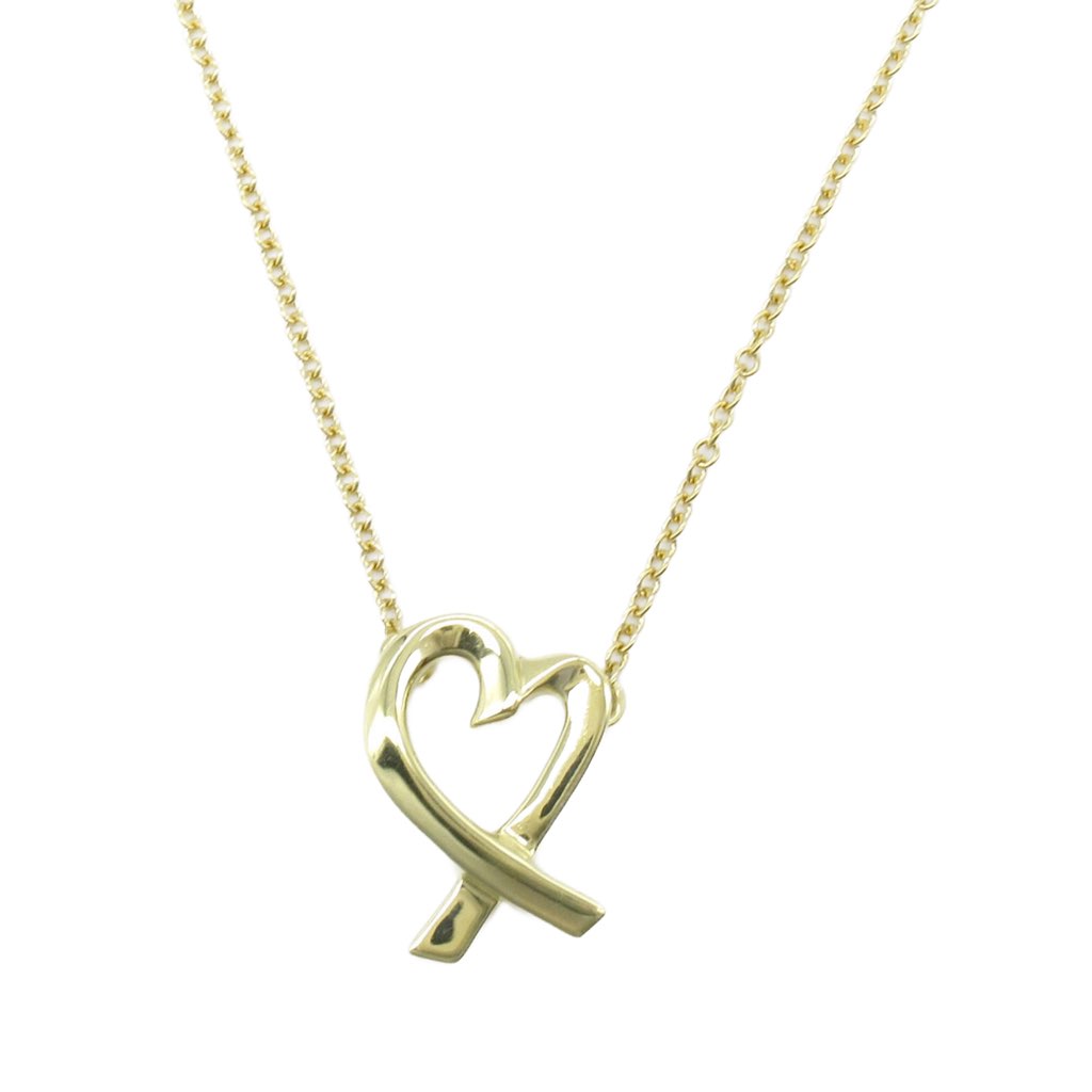 Tiffany & Co 18K Yellow Gold Paloma Picasso Loving Heart Necklace - 2