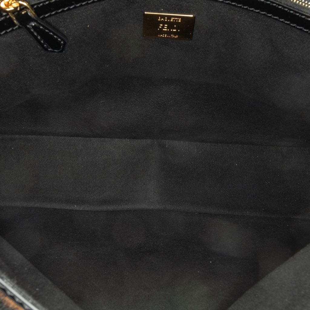 Fendi Shearling Pequin Baguette Satchel - 4
