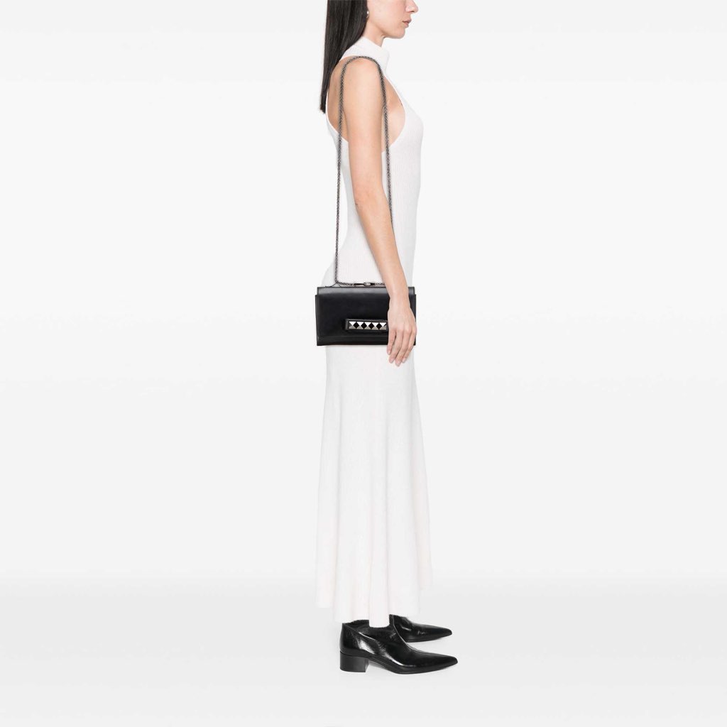 Valentino Nappa Rockstud Va Va Voom Clutch on Chain - Image 14