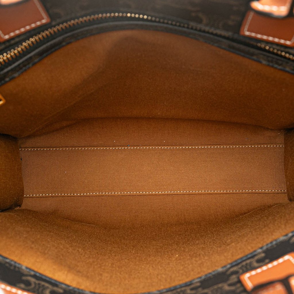 Celine Small Paris Print Triomphe Coated Canvas Vertical Cabas Tote - 4