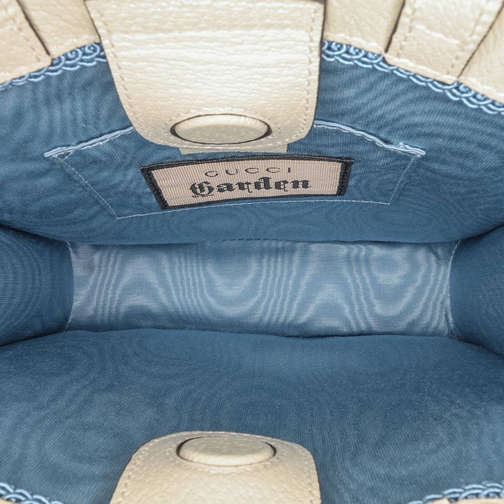 Gucci Garden Calfskin Mushrooms Vertical Shopping Tote - 4