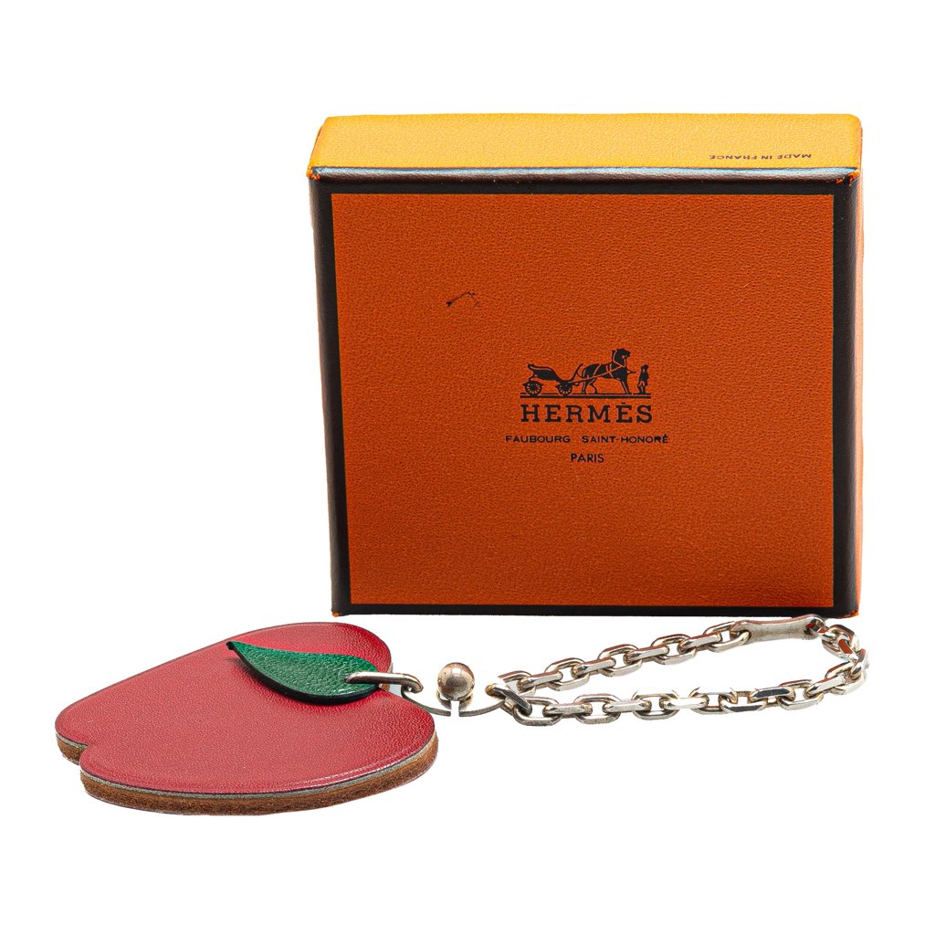 Hermès Leather Apple Bag Charm - Detail 1