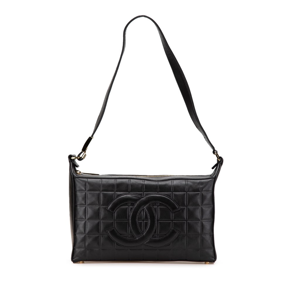 Chanel CC Choco Bar Lambskin Shoulder Bag