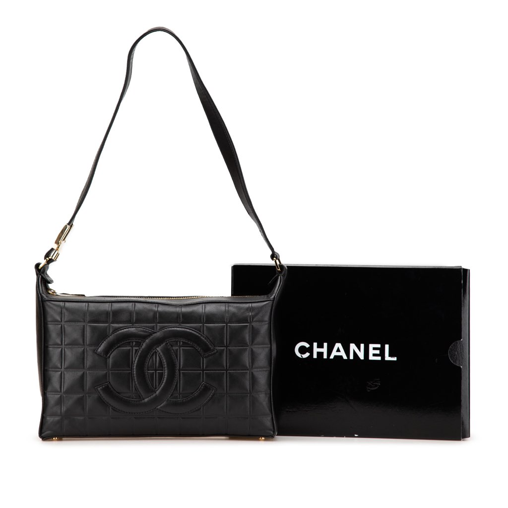 Chanel CC Choco Bar Lambskin Shoulder Bag - Image 14