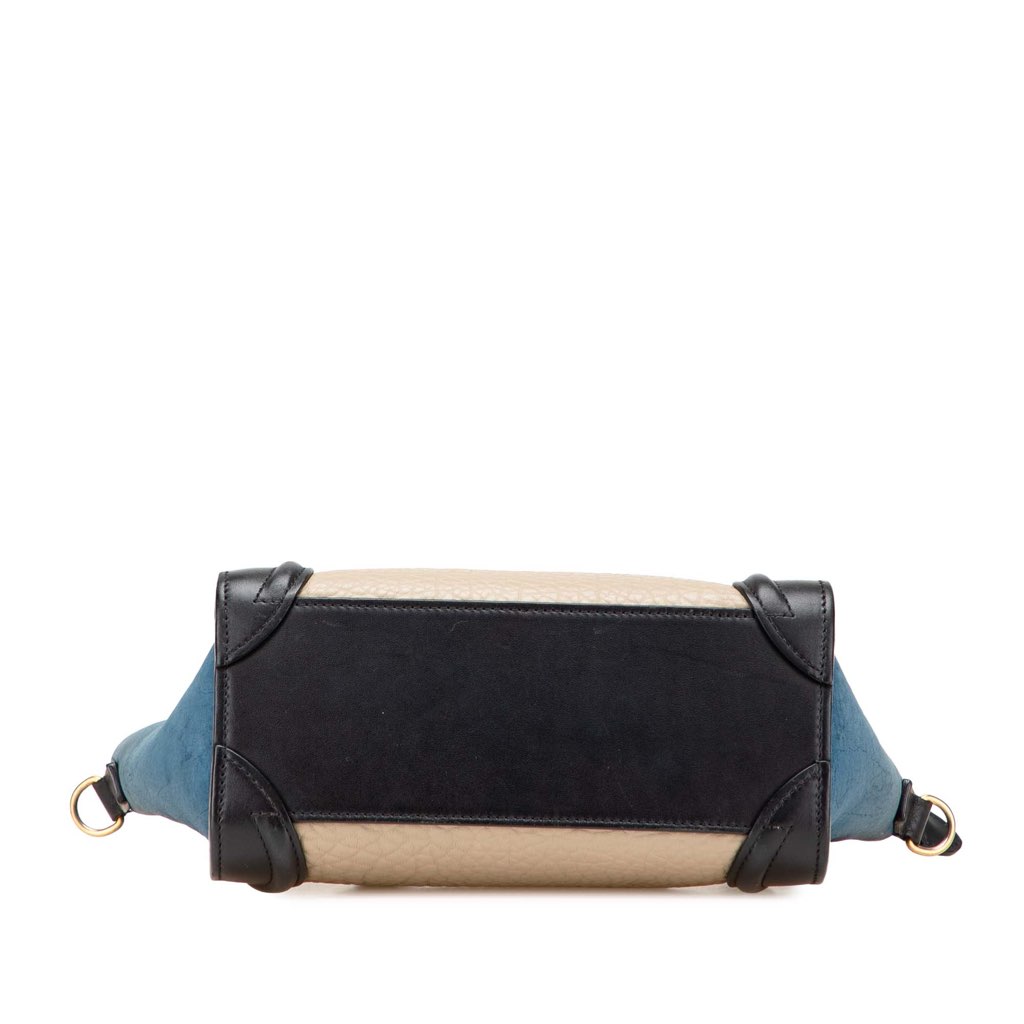 Celine Nano Tricolor Nubuck and Calfskin Luggage Tote - Image 6