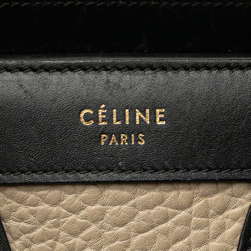 Celine Nano Tricolor Nubuck and Calfskin Luggage Tote - Detail 1