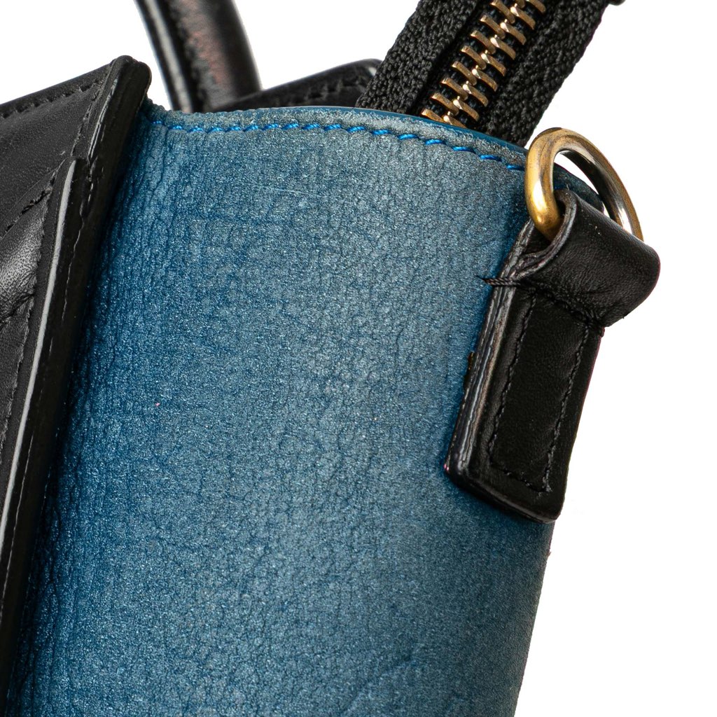 Celine Nano Tricolor Nubuck and Calfskin Luggage Tote - Image 12