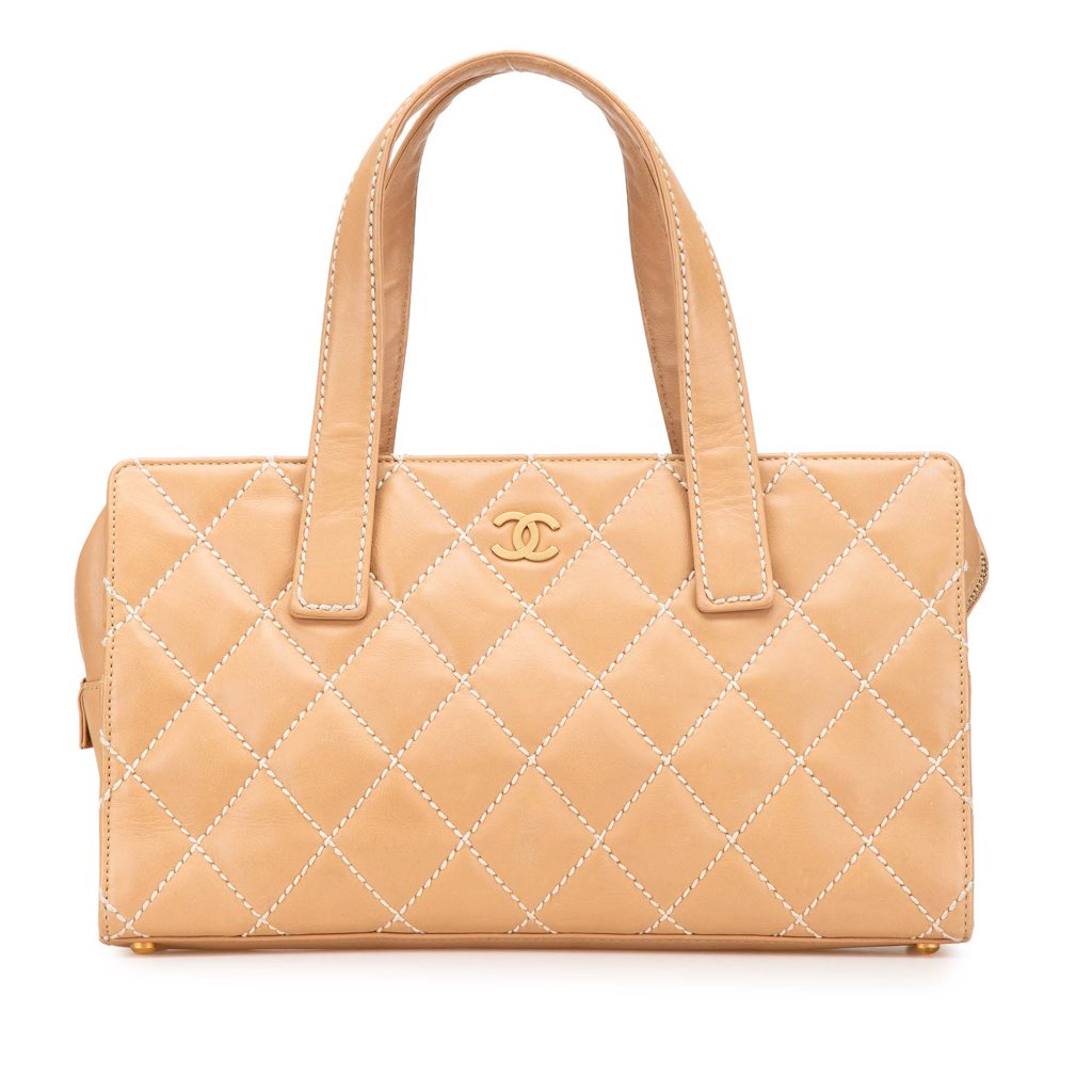 Chanel CC Lambskin Wild Stitch Handbag