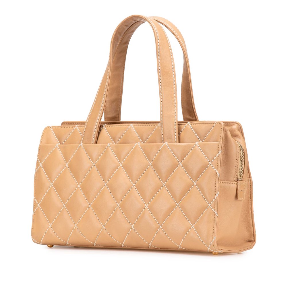 Chanel CC Lambskin Wild Stitch Handbag - 2