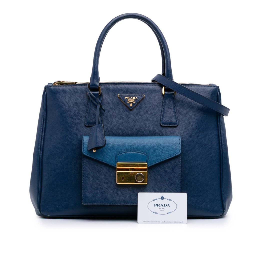 Prada Saffiano Lux Galleria Double Zip Front Pocket Satchel - Image 16