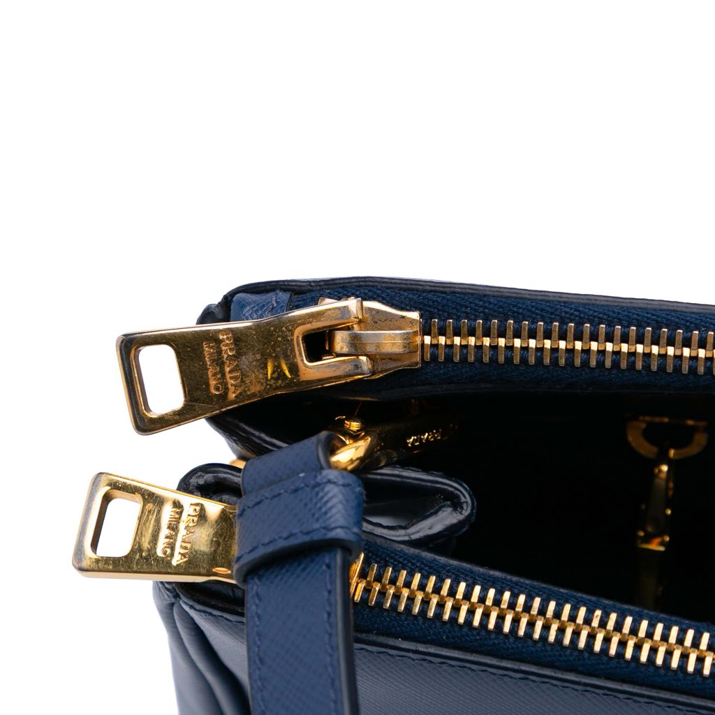 Prada Saffiano Lux Galleria Double Zip Front Pocket Satchel - Image 12