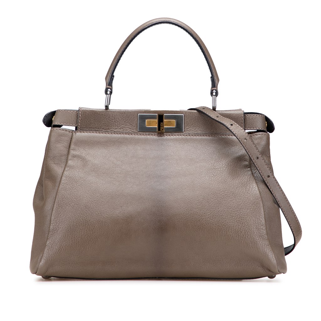 Fendi Medium Calfskin Peekaboo Iconic Satchel