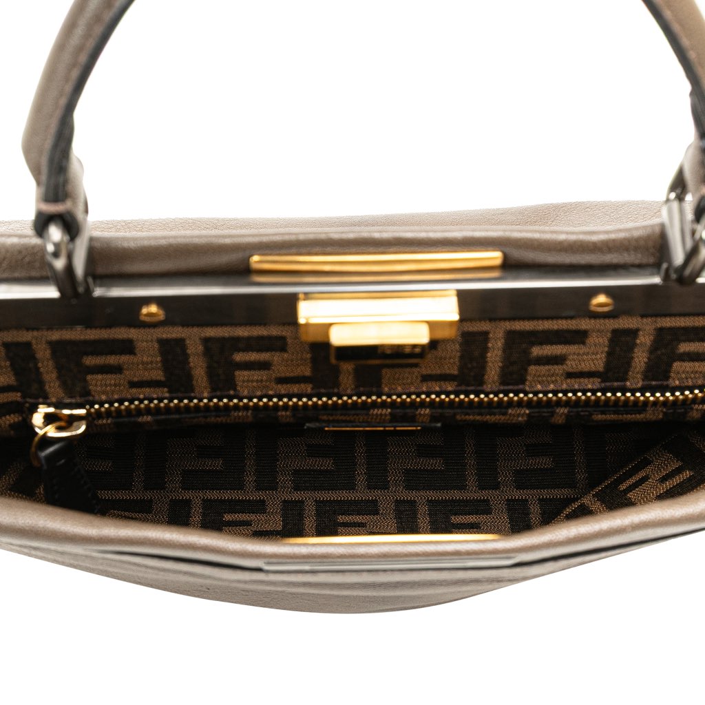 Fendi Medium Calfskin Peekaboo Iconic Satchel - 4