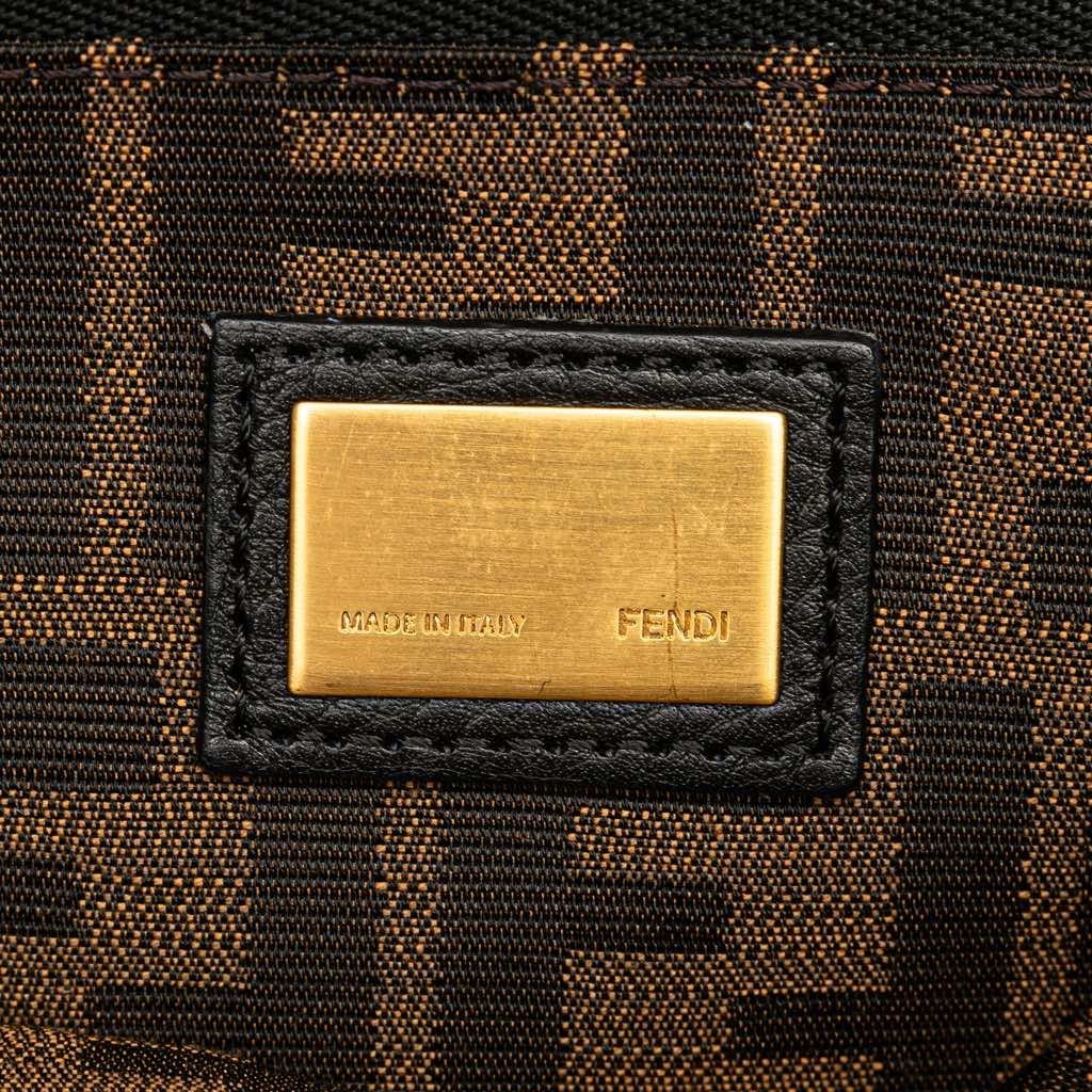 Fendi Medium Calfskin Peekaboo Iconic Satchel - Side view