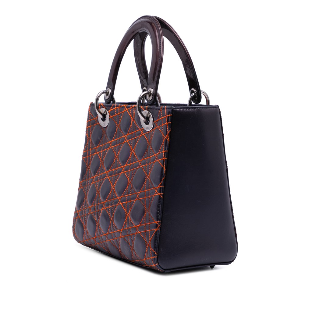 Dior Anselm Reyle Medium Metallic Lambskin Cannage Lady Dior - 2