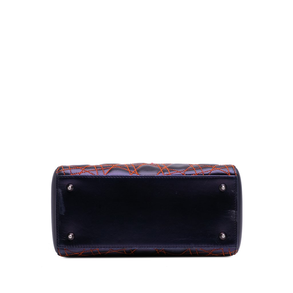 Dior Anselm Reyle Medium Metallic Lambskin Cannage Lady Dior - 3