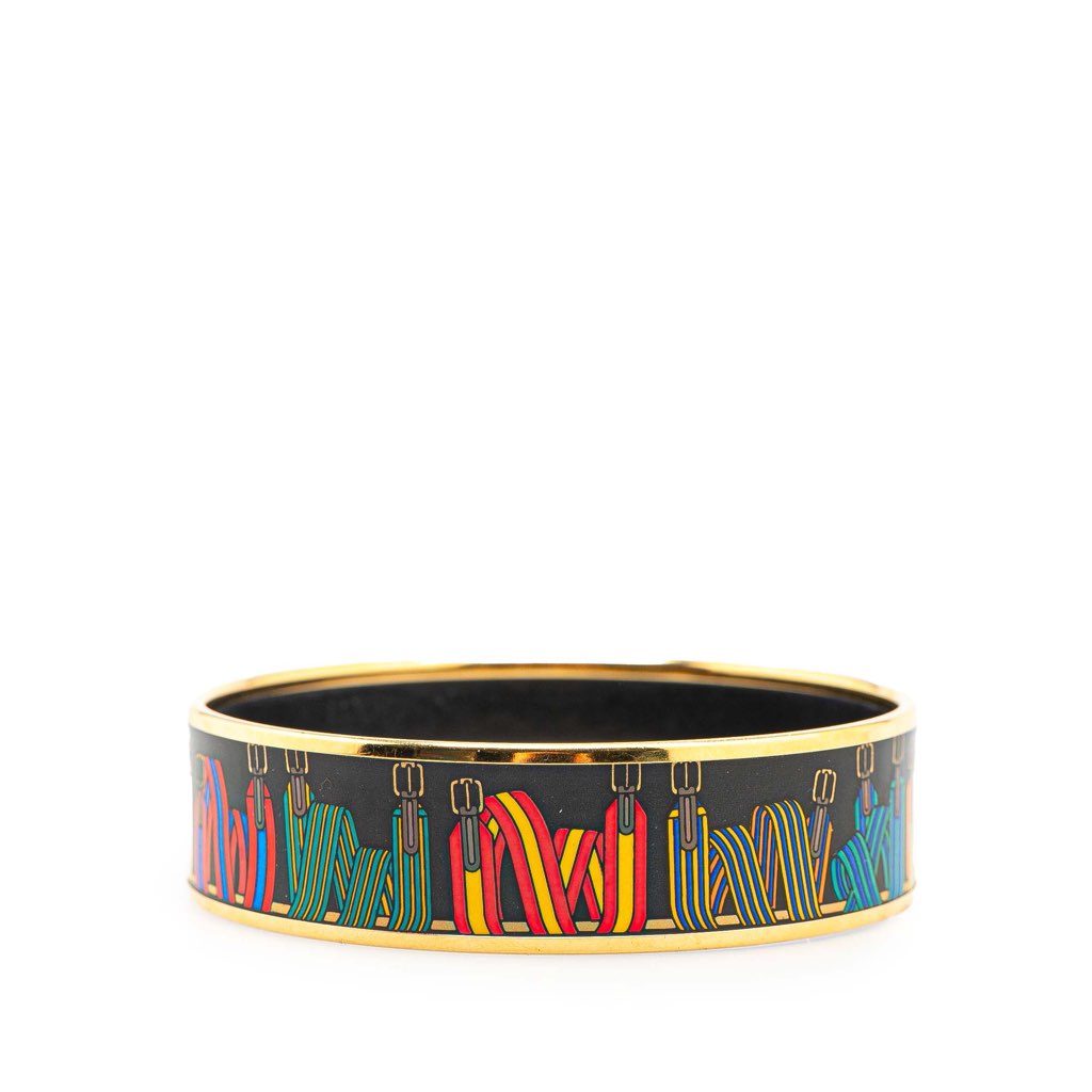 Hermès Wide Les Sangles Enamel Bangle 65 - 3