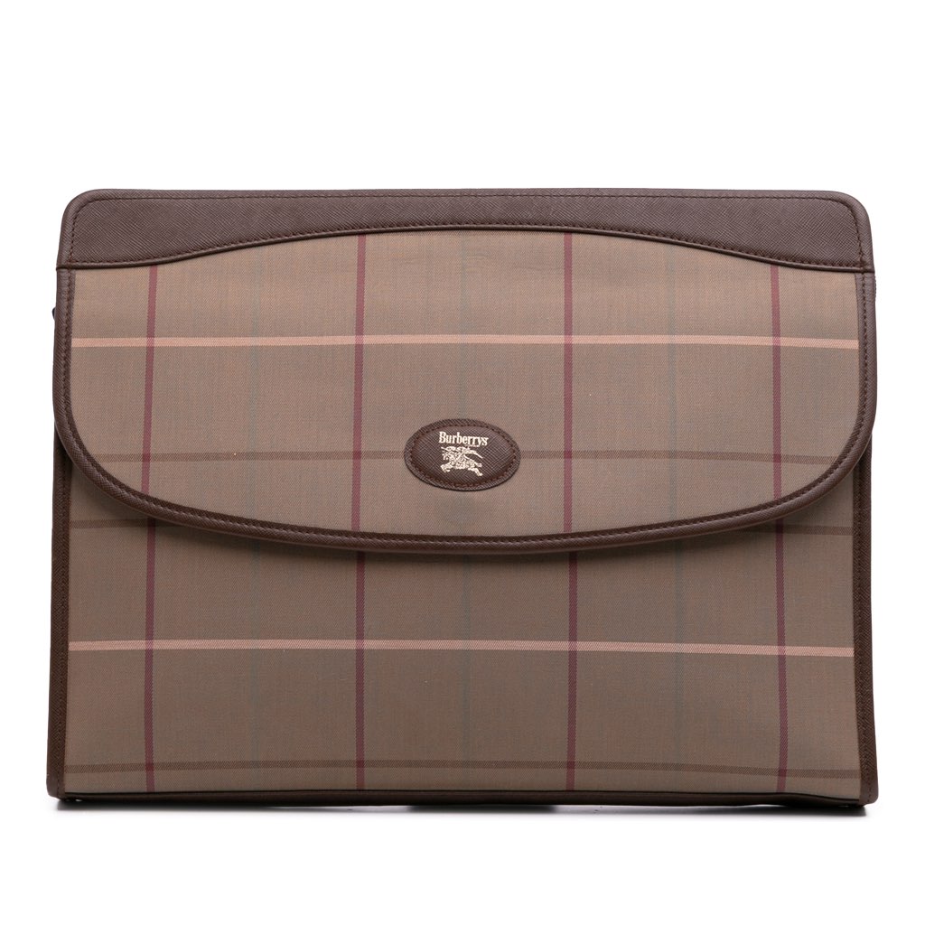 Burberry Vintage Check Canvas Clutch
