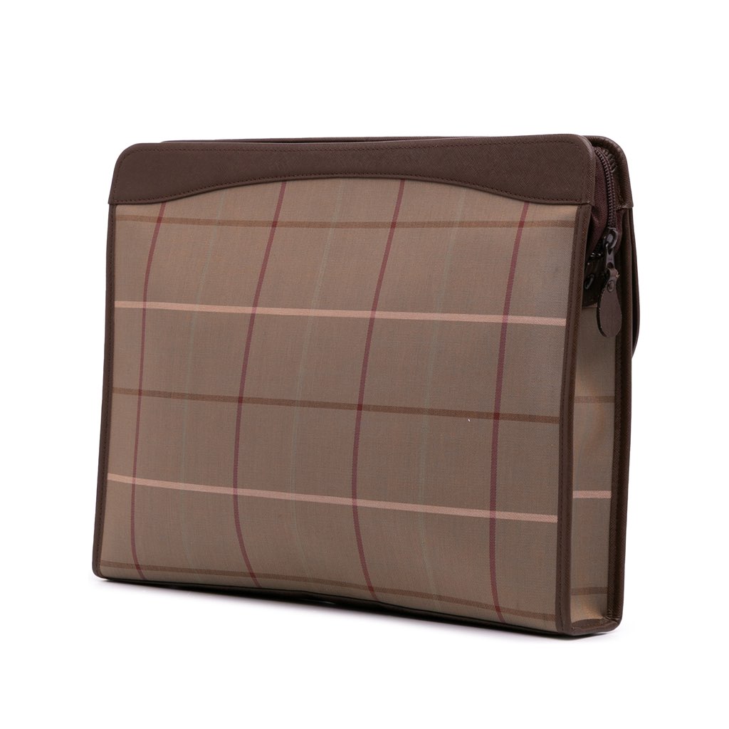 Burberry Vintage Check Canvas Clutch - Back view