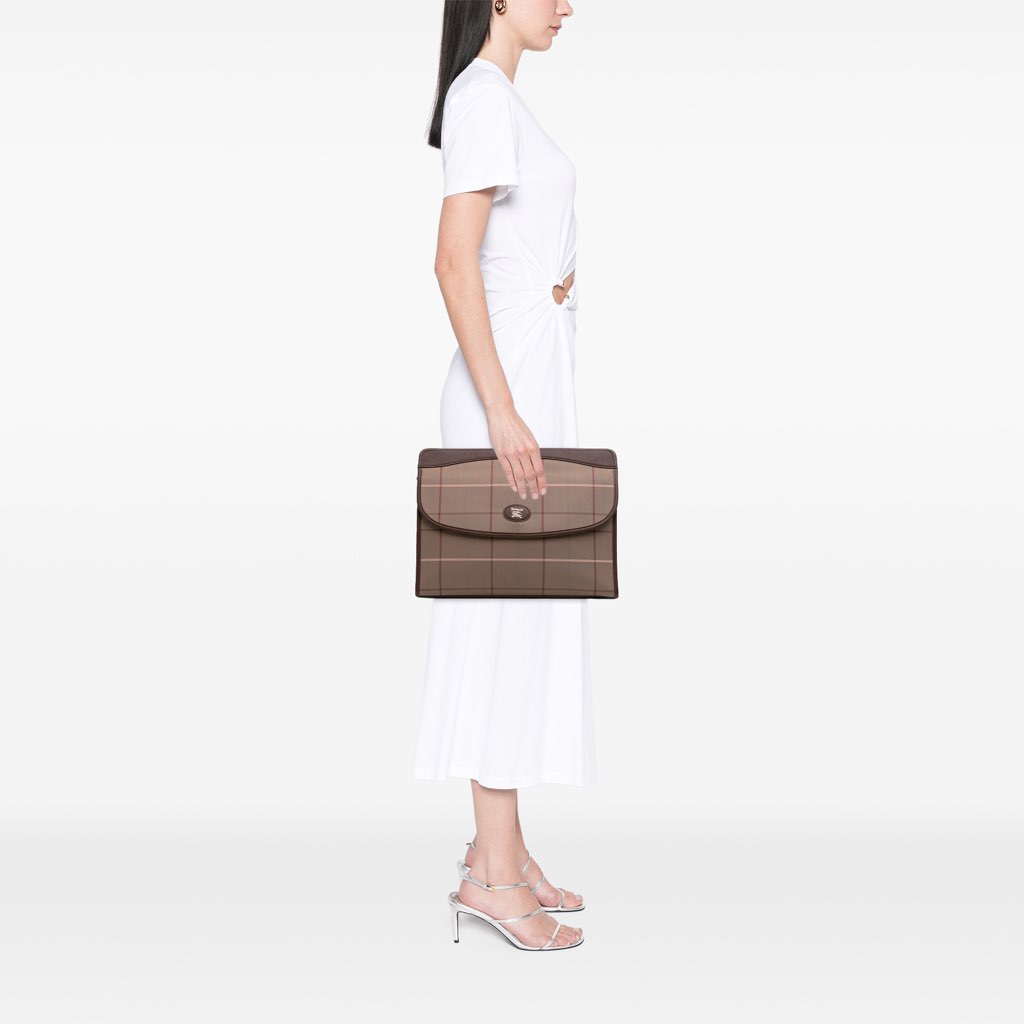 Burberry Vintage Check Canvas Clutch - Image 14