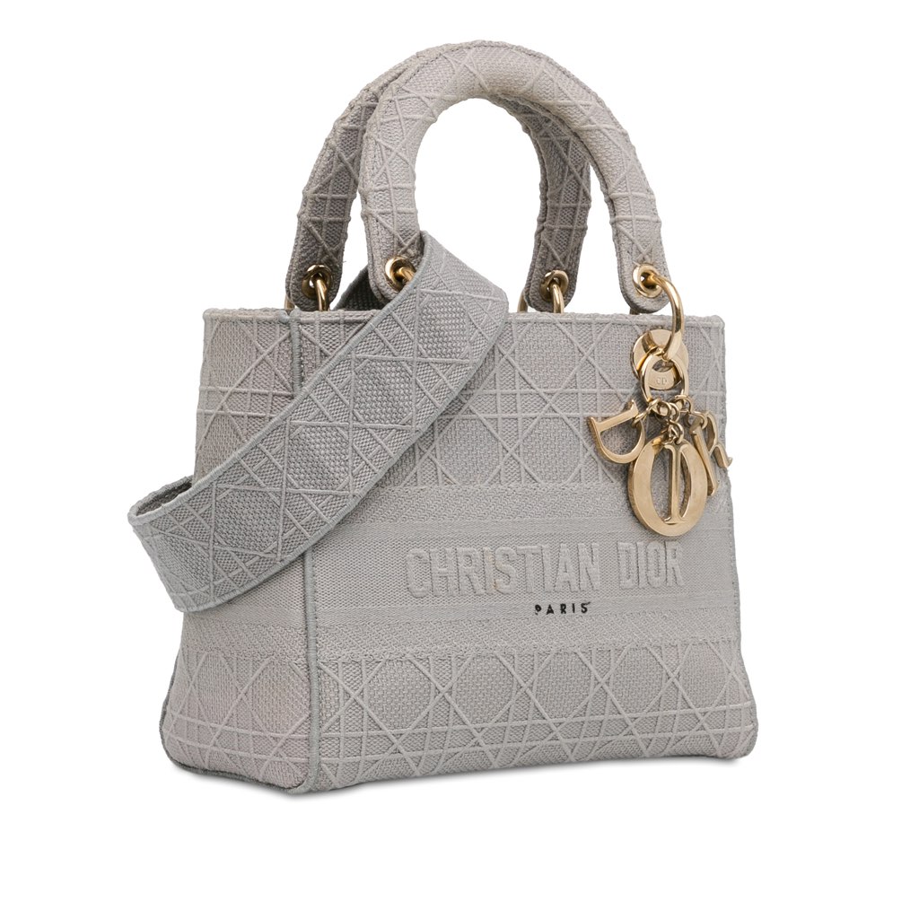 Dior Medium Canvas Cannage Lady D Lite - 2