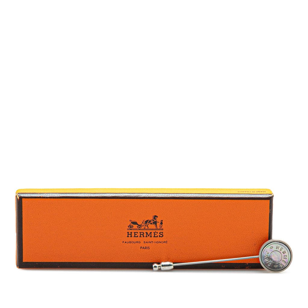 Hermès Palladium Plated Clou de Selle Stick Pin Brooch - 5