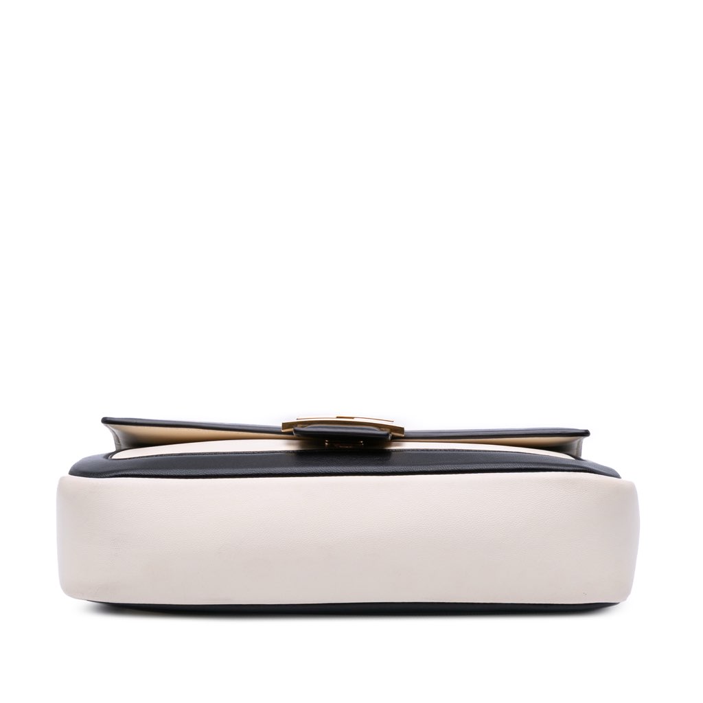 Fendi Bicolor Leather Chain Midi Baguette - 3