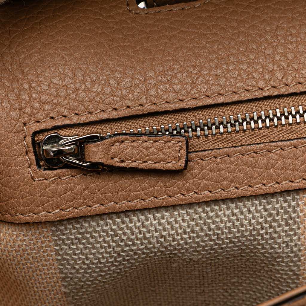 Gucci Small Leather Bamboo Daily Satchel - 5