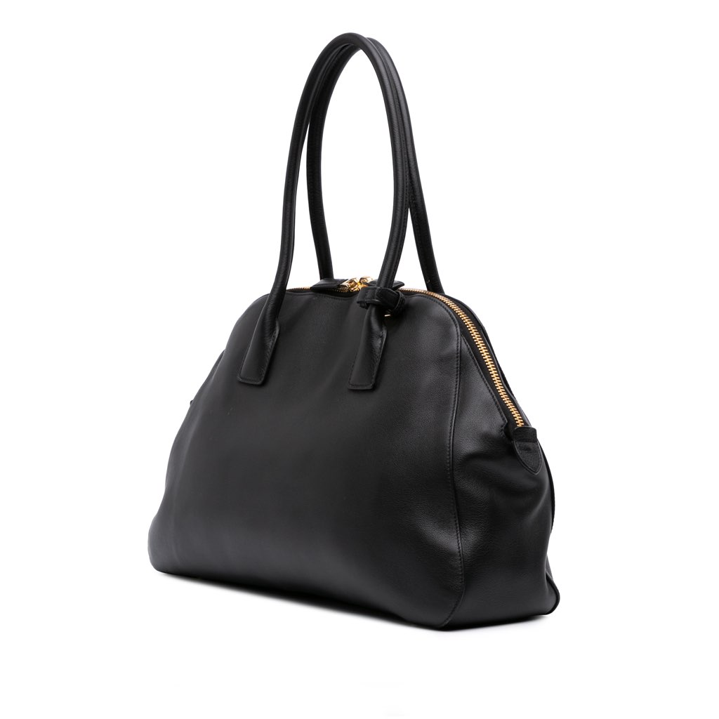Prada Medium Soft Grain Leather Shopping Bag - 2