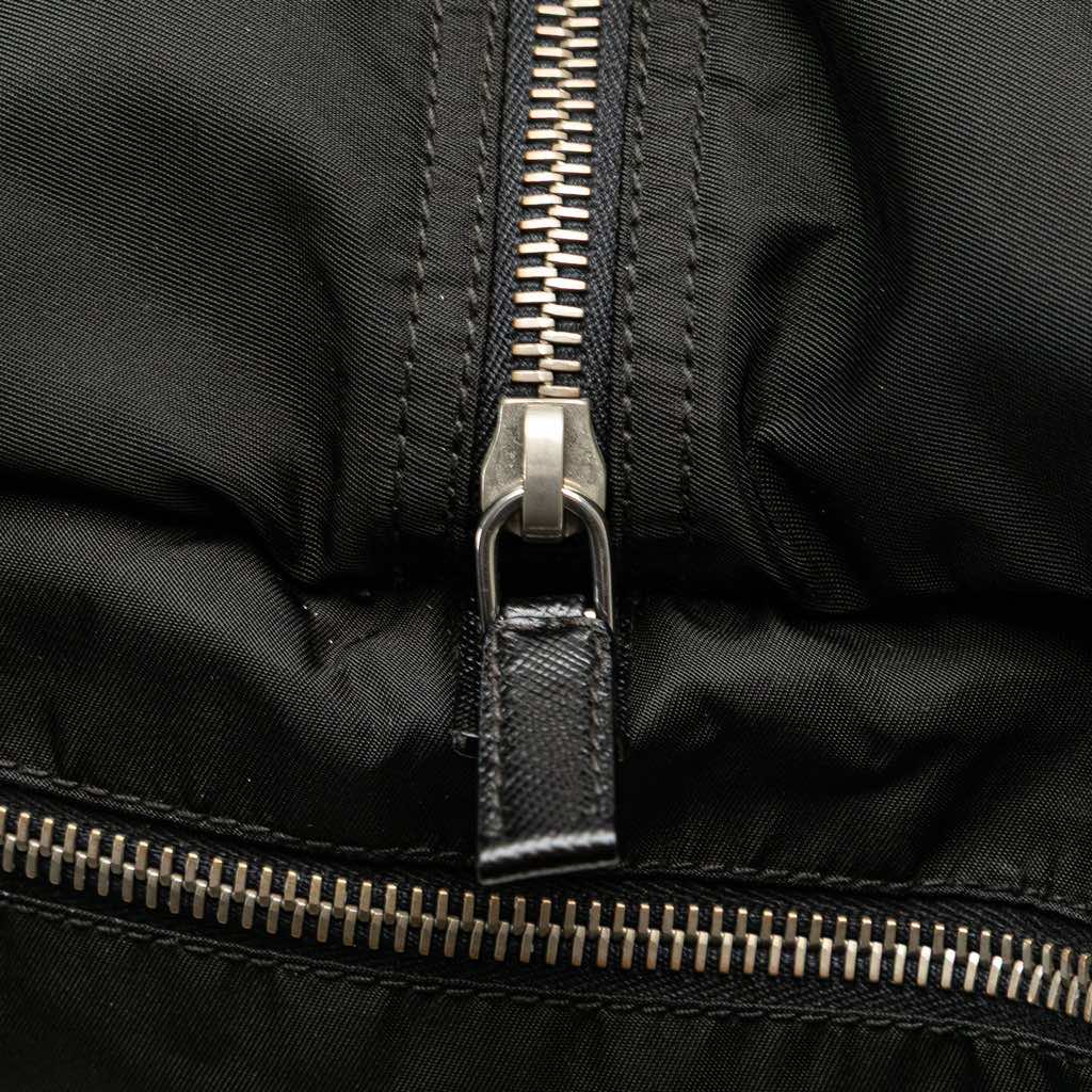 Prada Saffiano Trimmed Tessuto Handbag - Image 10