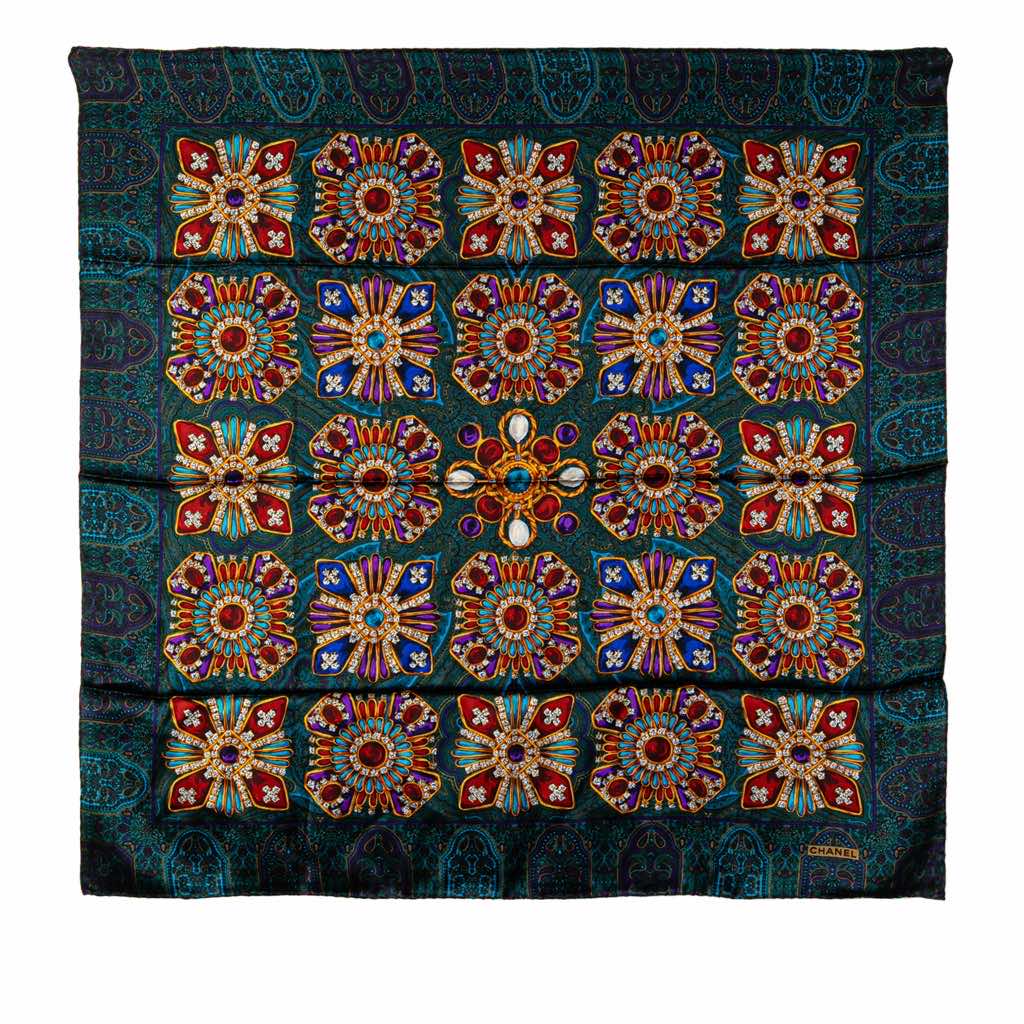 Chanel Gripoix Silk Scarf