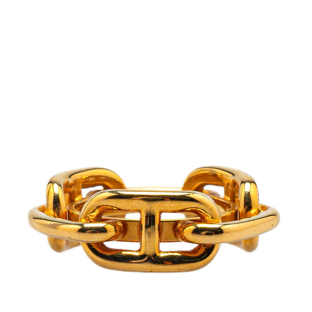 Hermès Gold Plated Chaine d'Ancre Scarf Ring - 3
