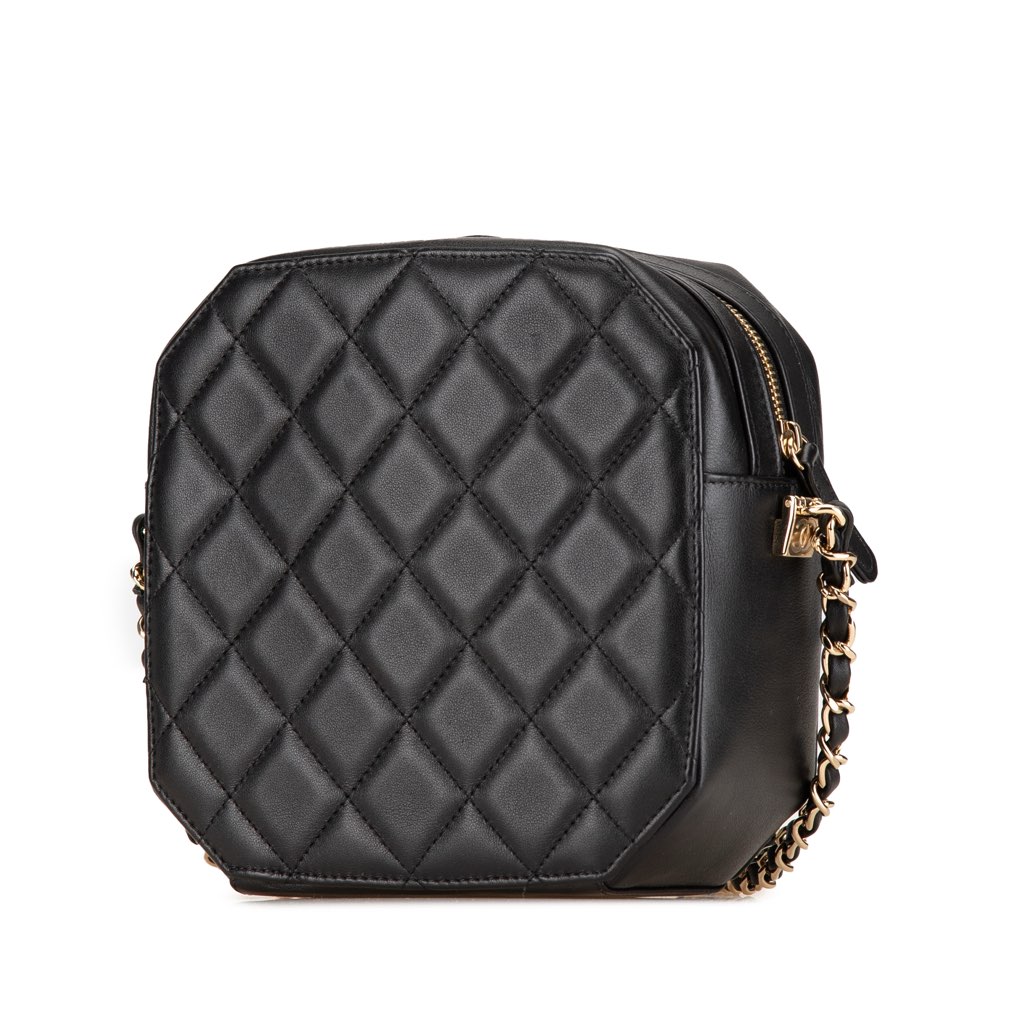 Chanel CC Quilted Lambskin Octagon Camera Case - 2