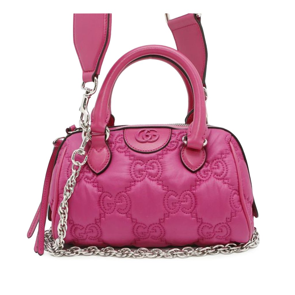 Gucci Mini GG Matelasse Nylon Marmont Satchel