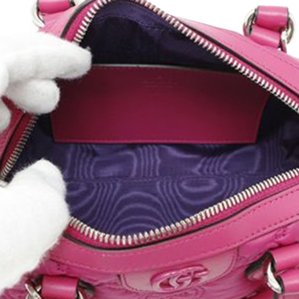 Gucci Mini GG Matelasse Nylon Marmont Satchel - 4