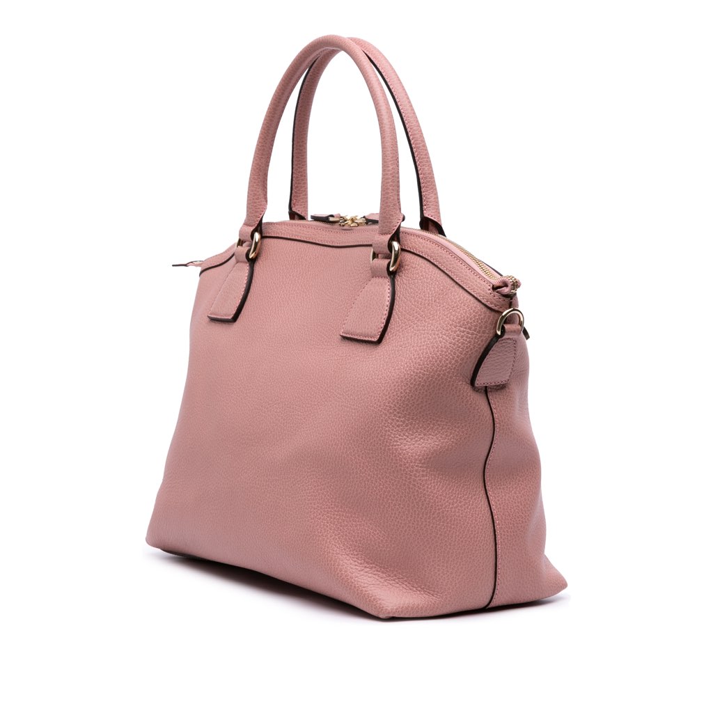 Gucci Large Dollar Calfskin GG Charm Dome Satchel - 2