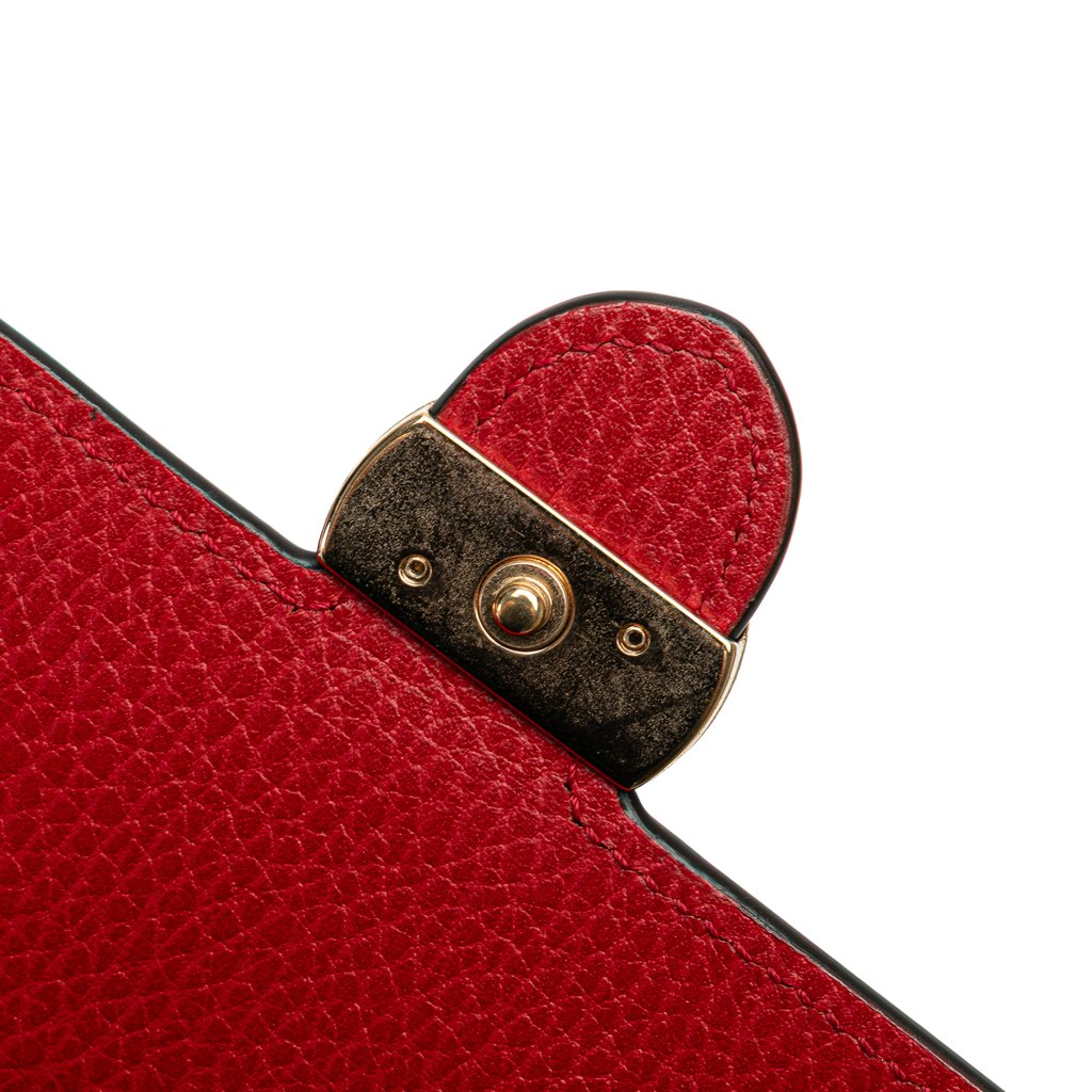 Gucci Leather Interlocking G Dollar Wallet on Chain - 5