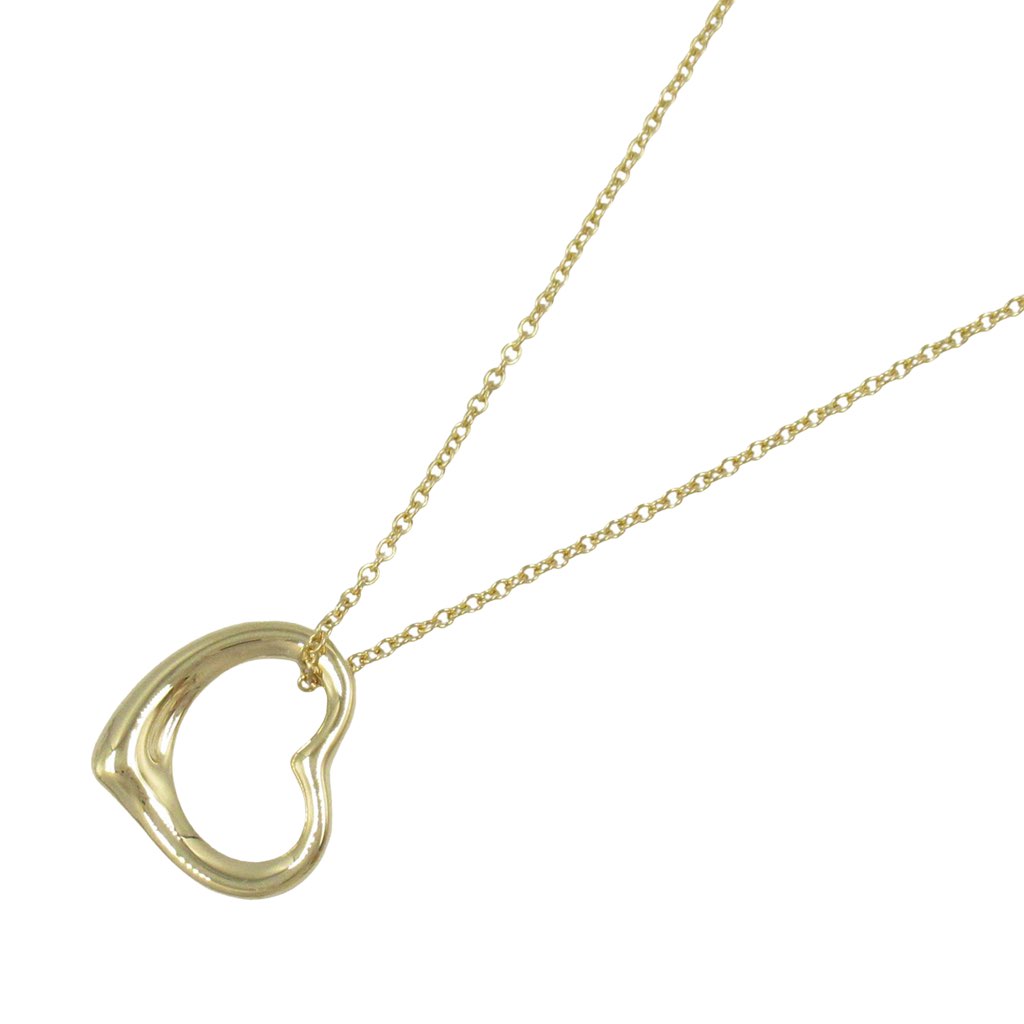 Tiffany & Co 18K Yellow Gold Small Elsa Peretti Open Heart Pendant Necklace - 3