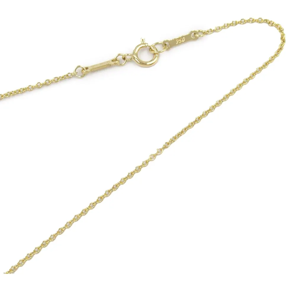 Tiffany & Co 18K Yellow Gold Small Elsa Peretti Open Heart Pendant Necklace Gold Gold Good - Model View