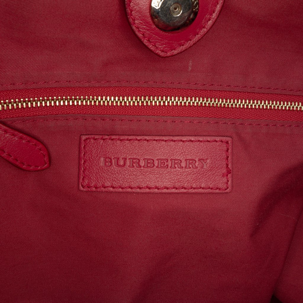 Burberry Small Haymarket Check Canvas Canterbury Tote - Side view