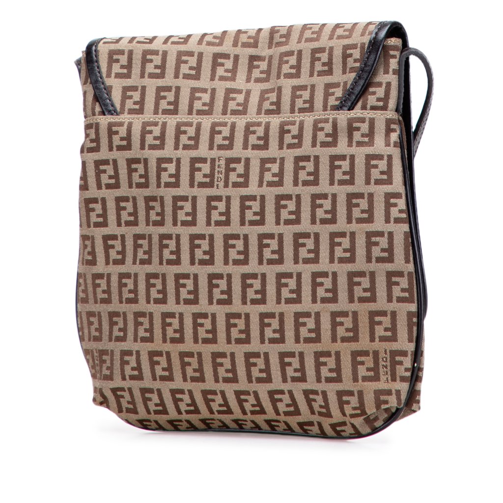 Fendi Zucchino Canvas Crossbody - Back view