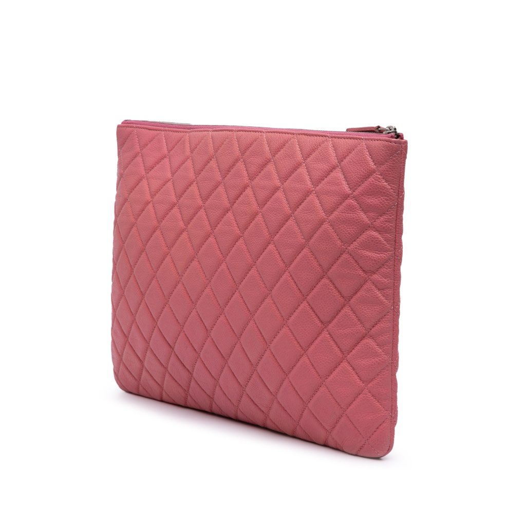Chanel Large Quilted Caviar O Case Clutch - 2