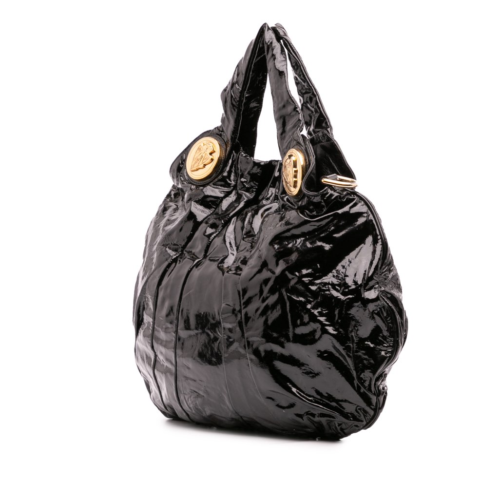 Gucci Large Patent Hysteria Satchel - Back view