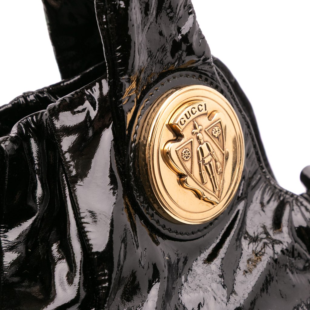 Gucci Large Patent Hysteria Satchel - Image 12