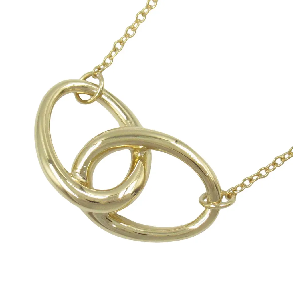 Tiffany & Co 18K Yellow Gold Elsa Peretti Double Loop Necklace Gold Gold Good - Back View