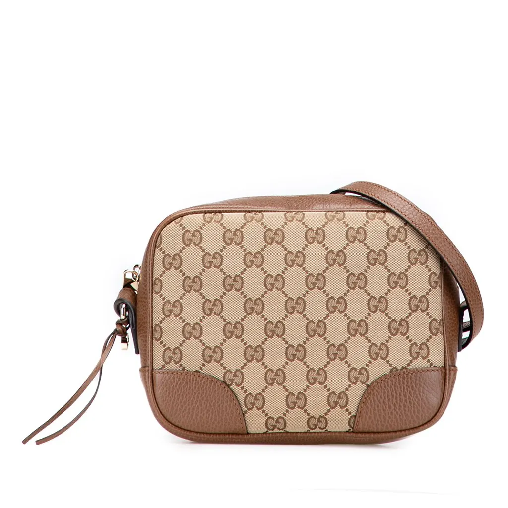 Gucci GG Canvas Bree Crossbody Brown Canvas Good - Front View