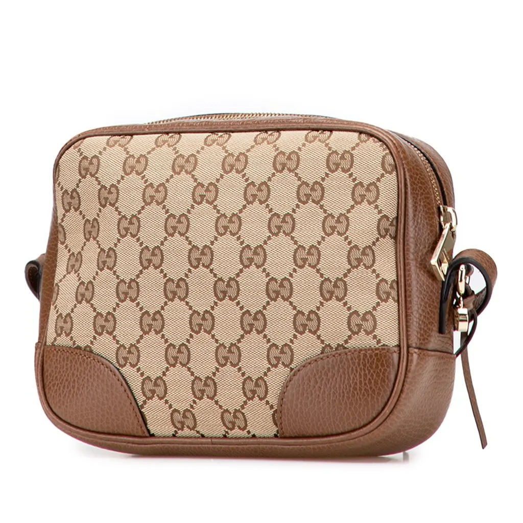 Gucci GG Canvas Bree Crossbody Brown Canvas Good - Back View