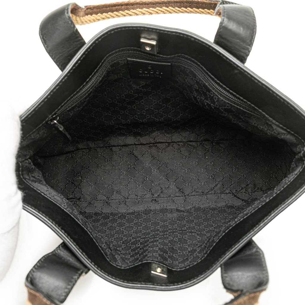 Gucci Leather Web Handbag - 4