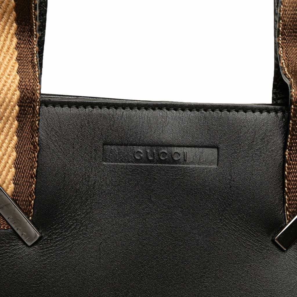 Gucci Leather Web Handbag - Image 11